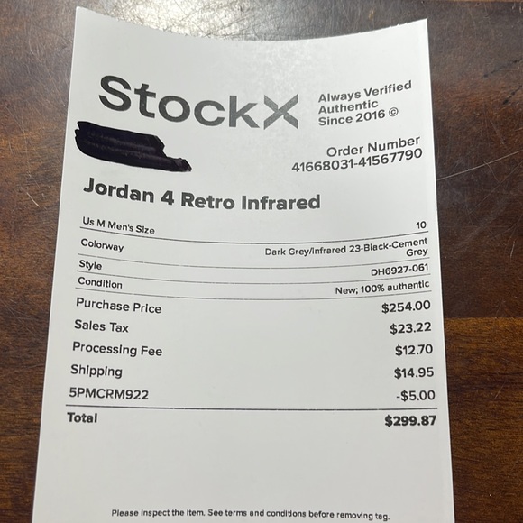 Jordan 4 retro infrared - Picture 2 of 6